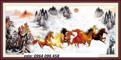 Tranh gạch 3d phong thủy mã đáo thành công - 533XCC