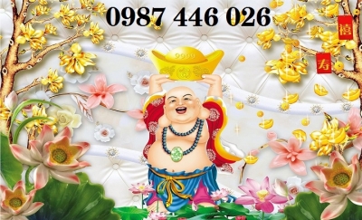 Tranh gach men thần tài HP08183