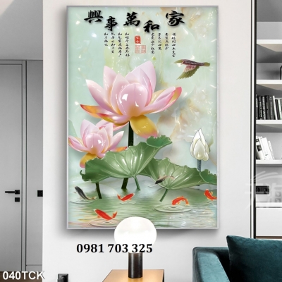 Tranh hoa sen trang trí đẹp