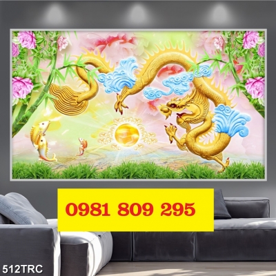 Tranh rồng phượng - gạch tranh ốp tường HP32322
