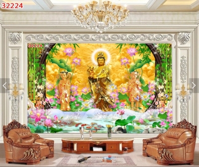 Tranh phật 3d - tranh gạch 3d phật - 543XZ