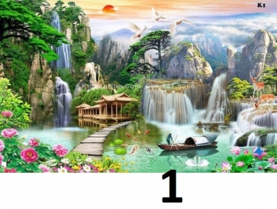 Tranh gạch men 3d phòng khách - MNNN9