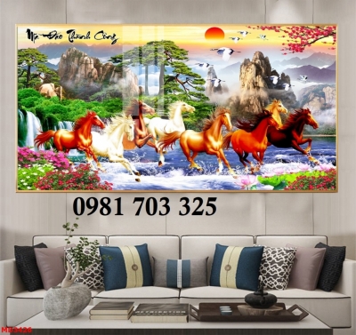 Tranh gạch mã đáo thành công đẹp