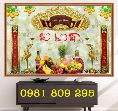 Tranh gạch phúc lộc thọ - tranh ốp phòng thờ
