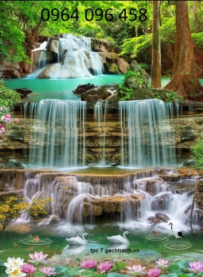 Tranh 3d cảnh đồng quê - tranh gạch ốp tường - UY55