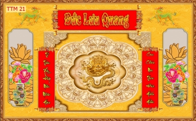 Phòng thờ trang nghiêm - tranh gạch men
