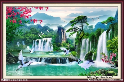 Tranh gạch 3d sơn thủy hữu tình - MBV52