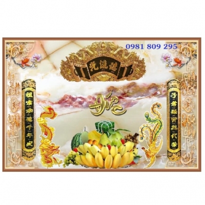 Gạch tranh thờ Quang Lưu Đức HP399