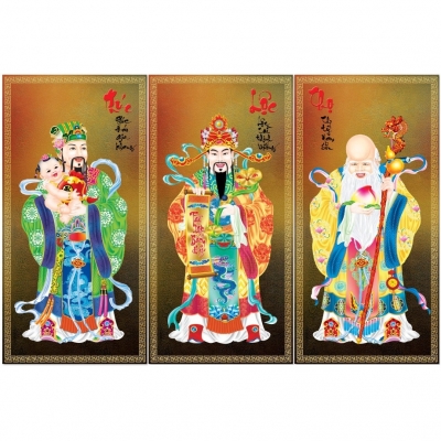 Tranh gạch 3d phúc lộc thọ - BVNN74