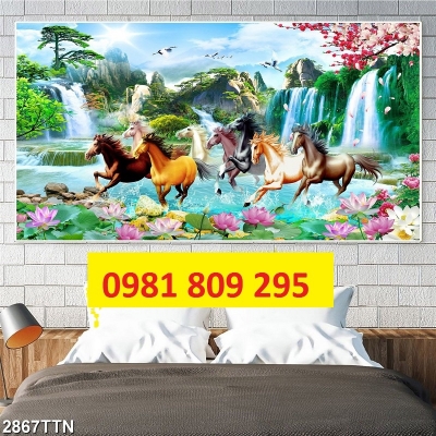 Gạch 3d ngựa - tranh gạch men