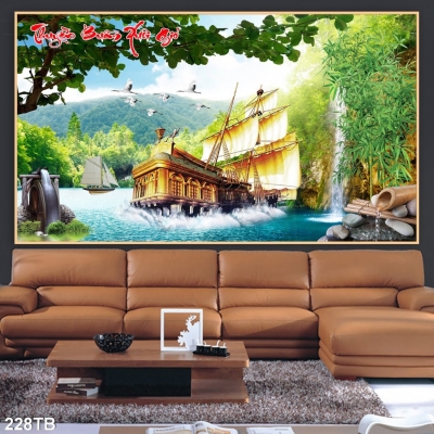 Tranh gạch men trang trí tường 3D Thuận Buồm