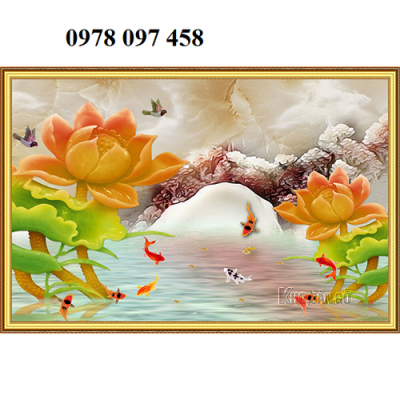 Tranh hoa 3D - tranh gạch men