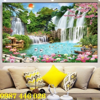Tranh gạch thác nước HP08273