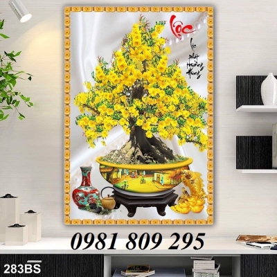 Gạch tranh cao cấp 3D Hoa mai