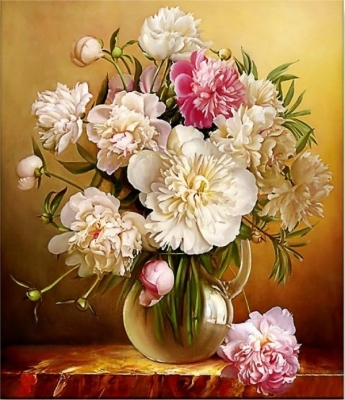 Tranh họa tiết bình hoa