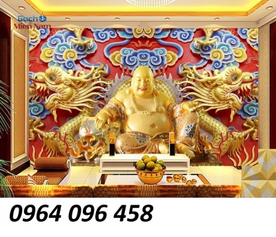 Tranh gạch phật di lặc 3d - HDCX33