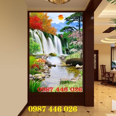 Tranh ốp tường gạch tranh phong cảnh HP734