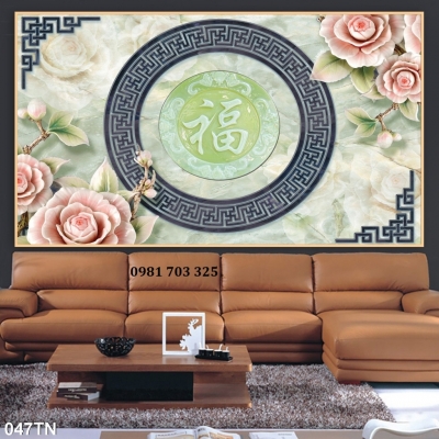 Tranh gạch men sứ ngọc 3D