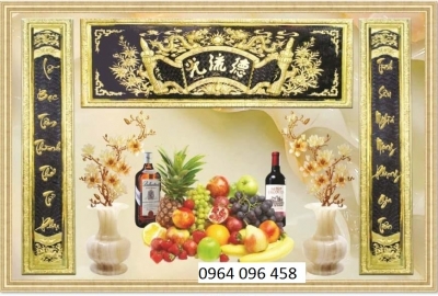 Tranh  gạch 3d ốp tường phòng thờ - XX333