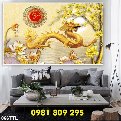 Mẫu gạch 3d hình rồng trang trí