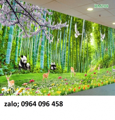 Tranh gạch 3d phong cảnh tre trúc - SLN55