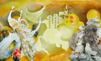 Tranh gạch 3d trang trí phòng khách - VMM65