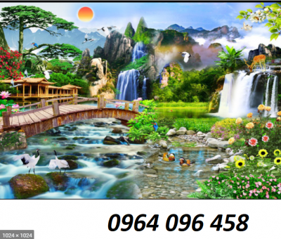 Tranh phong cảnh 3d - tranh gạch 3d phong cảnh - 533DL