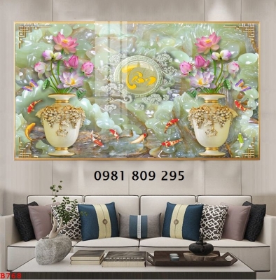 Gạch 3d  bình hoa cao cấp hp8658