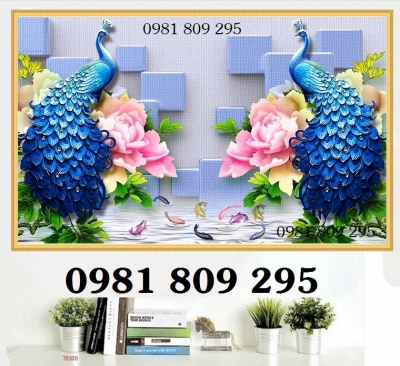 Tranh gạch trang trí phòng khách