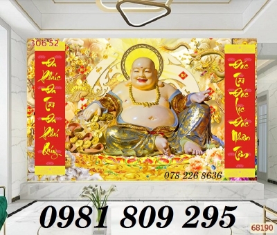 Tranh thần tài - tranh gạch 3d trang trí