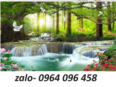 Tranh gạch 3d phong cảnh thác nước chảy - XCV44