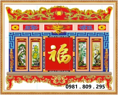 Tranh gạch men phòng thờ