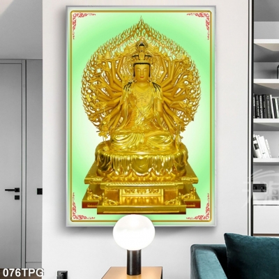 Tranh ốp tường trang trí Phật Giáo 3D