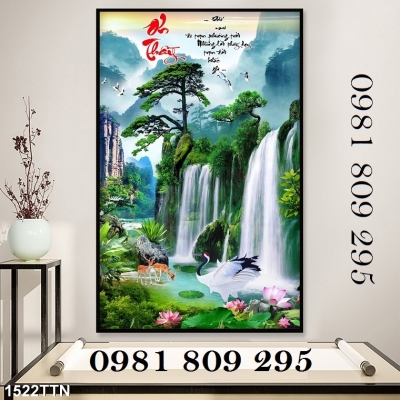 Tranh gạch phong cảnh cây tùng