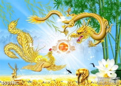 Gạch tranh 3d ốp tường phòng thờ - HDCX4