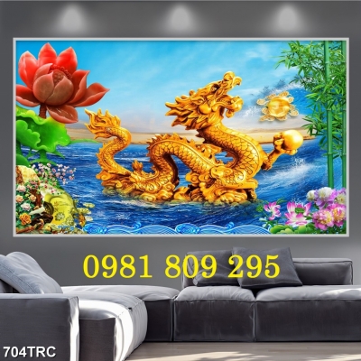 Tranh gạch rồng phượng trang trí 3d HDH747