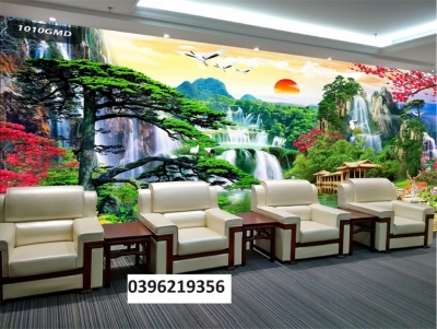 Tranh sơn thủy đẹp trang trí 3D