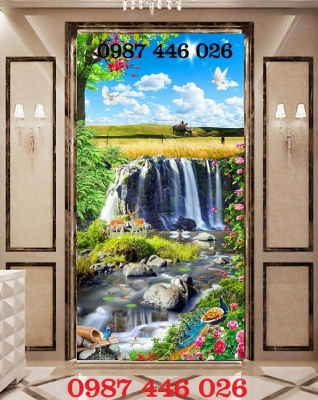 Tranh ốp tường gạch tranh phong cảnh HP734