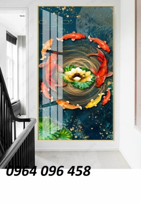 tranh 3d - gạch tranh cá chép 3d - SH66