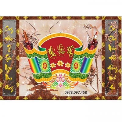 Tranh phòng thờ - tranh gạch 3D