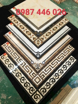 Viền gạch khắc vàng cao cấp 15x80cm