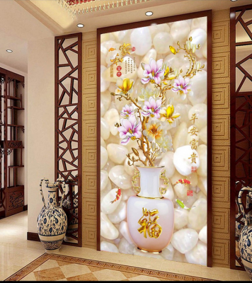 Gạch tranh bình hoa lục bình 3d đẹp HP9833
