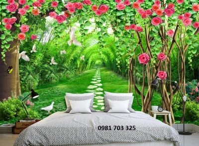 Gạch tranh trang trí phòng ngủ