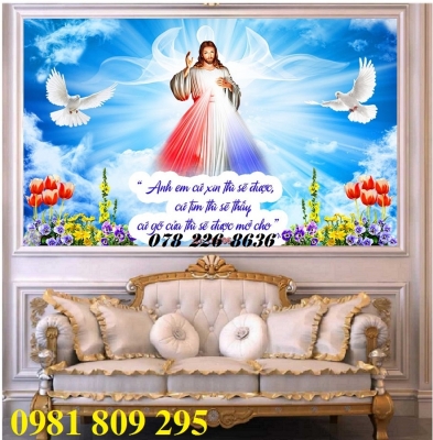 Tranh . gạch trang trí 3d công giáo HN939