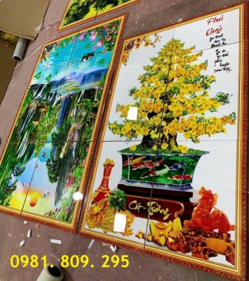 Gạch tranh hoa mai bóng đẹp HQ999