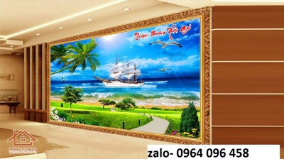 Tranh gạch ốp tường thuận buồm xuôi gió - 25ĐX