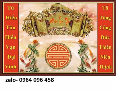 Tranh gạch 3d phòng thờ - MBV64