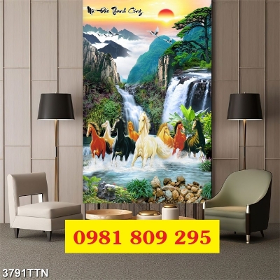 Tranh gạch thác nước ốp tường