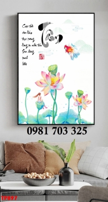 Gạch tranh đẹp thư pháp 3D