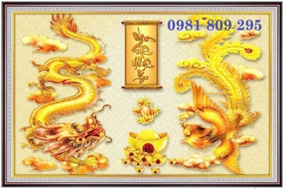Tranh 3d rồng , gạch tranh 3d rồng phượng